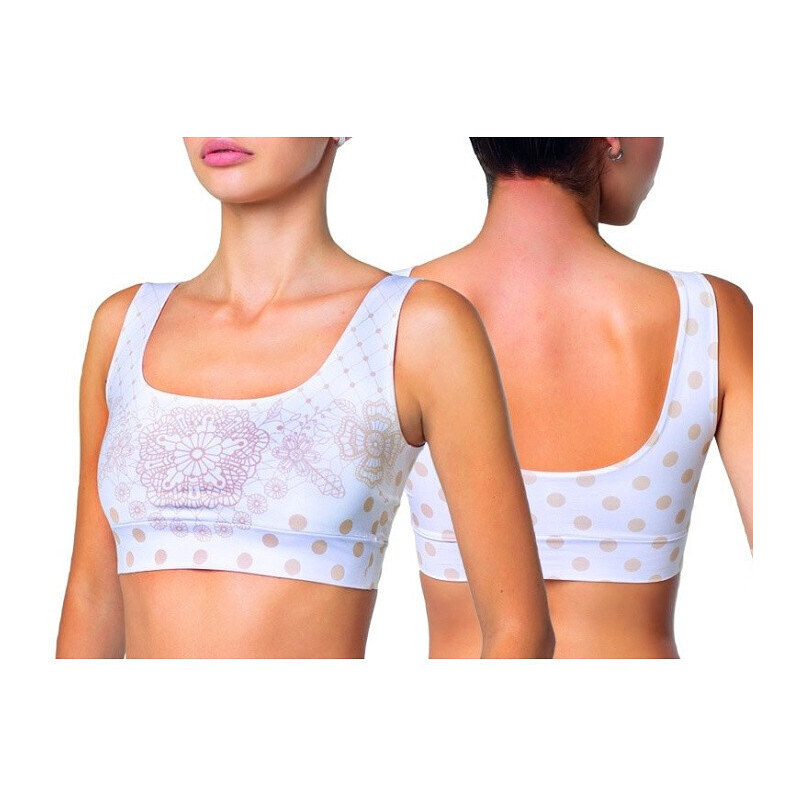 Dámský Crop Top Meméme Polka Dot Chamomile