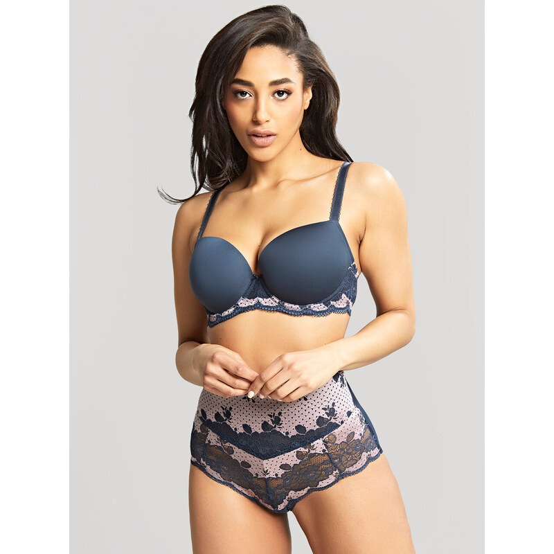 Panache Clara High Waist Brief navy/pearl 7254