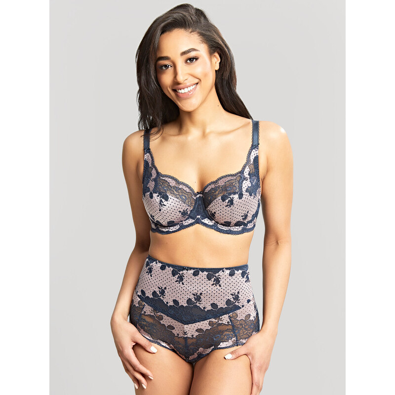 Panache Clara High Waist Brief navy/pearl 7254