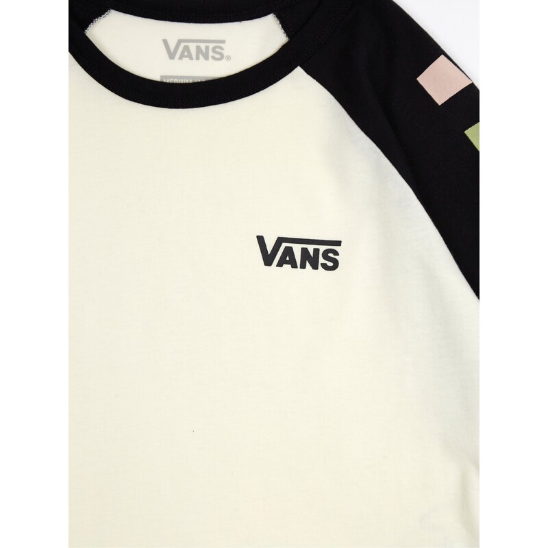 Bílo-černé holčičí tričko s dlouhým rukávem VANS - Holky