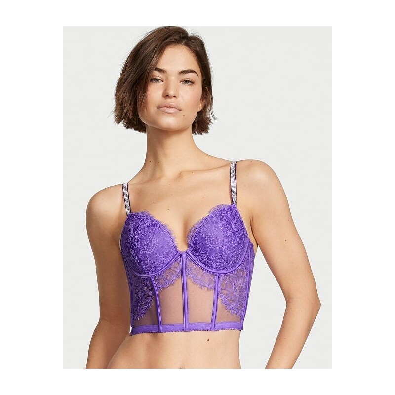 Victoria's Secret Krajkový Push-up Korzet Shine Strap