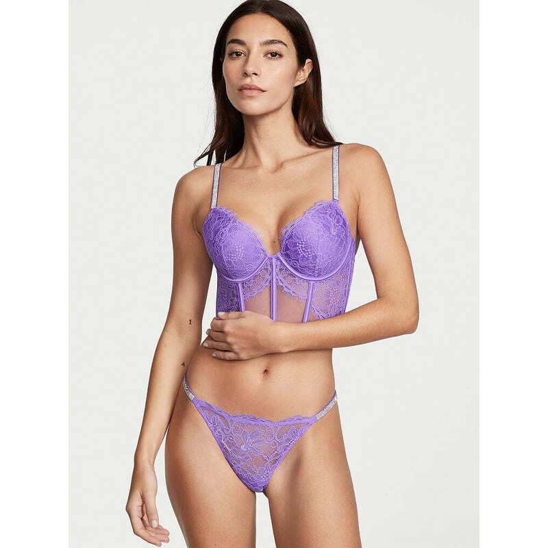 Victoria's Secret Krajkový Push-up Korzet Shine Strap