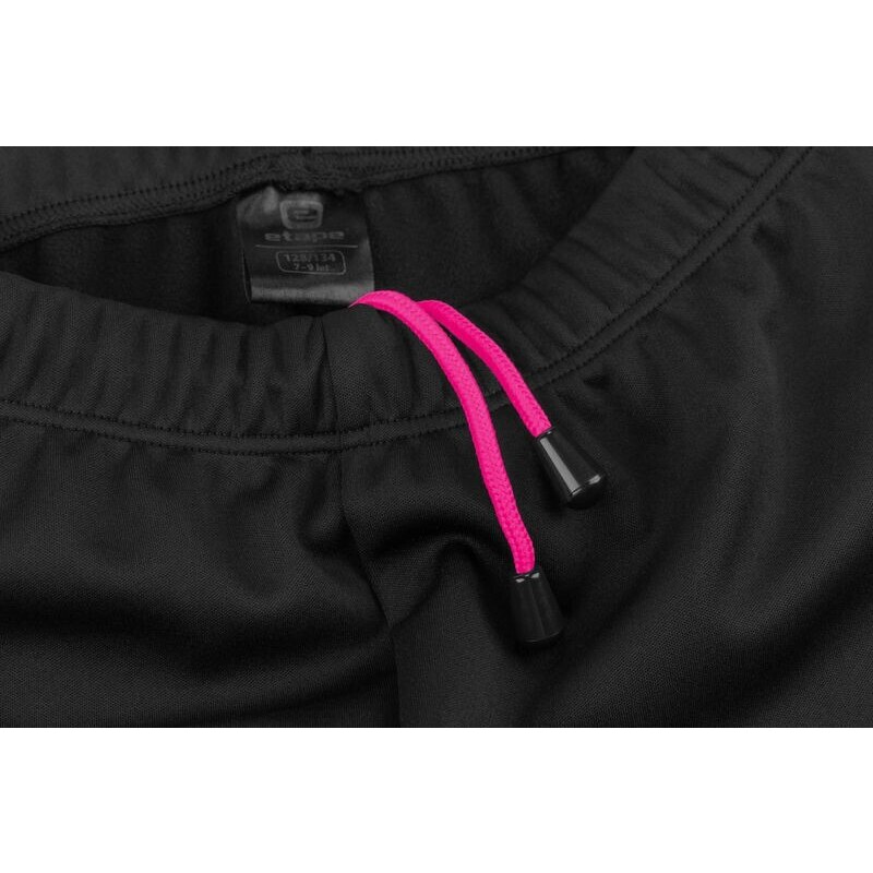Sportovní dětské volné kalhoty Etape SNOW WS, vel. 164/170 černá/růžová