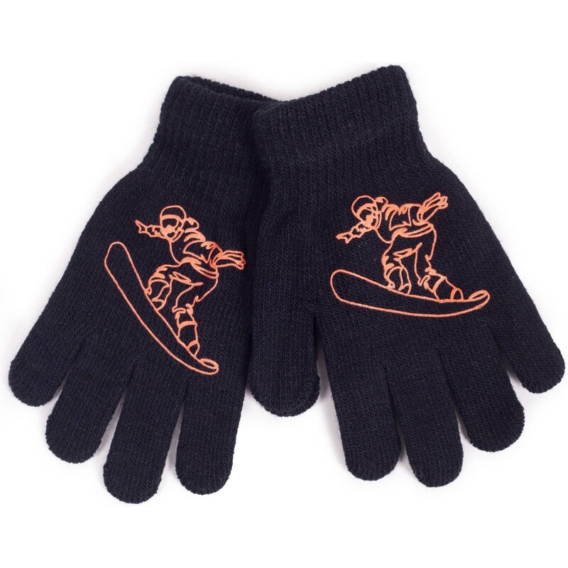 Yoclub Kids's Gloves RED-0012C-AA5A-021