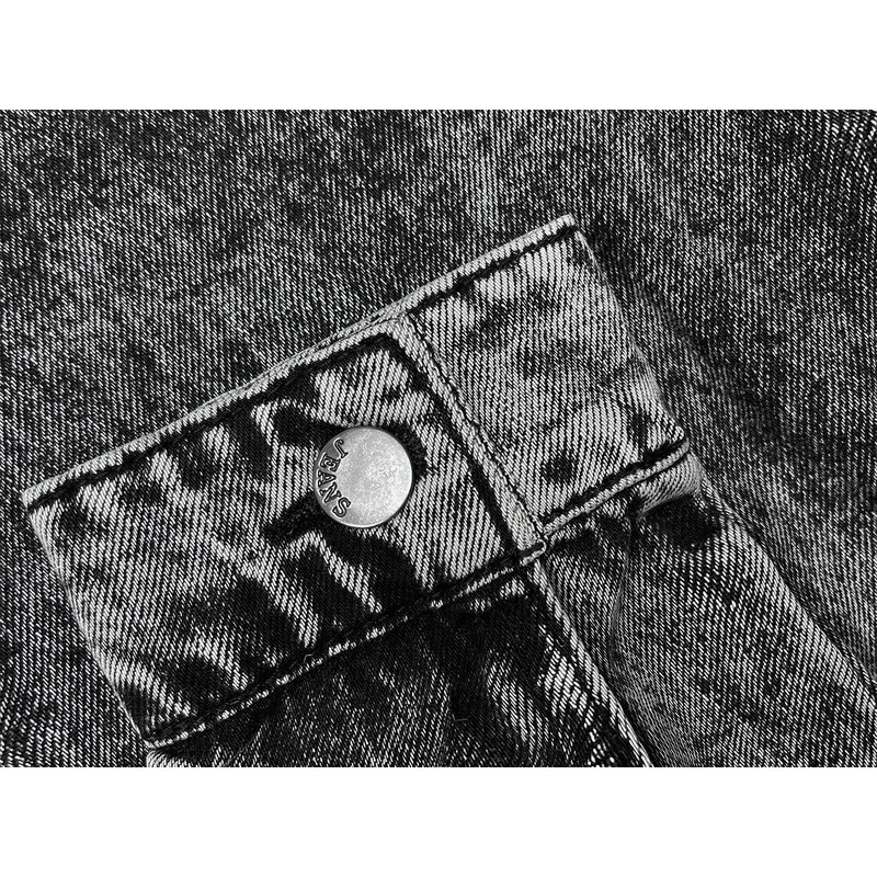 P.O.P. SEVEN Volná černá džínová dámská denimová bunda (POP7065-K)