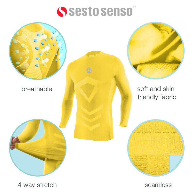 Sesto Senso Thermo Top s dlouhým rukávem CL40 Yellow