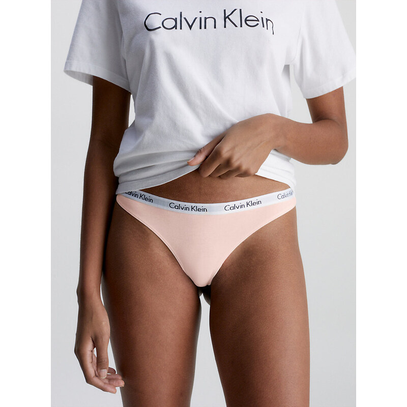 Dámská tanga Thong Carousel 0000D1617A2NT světle růžová - Calvin Klein