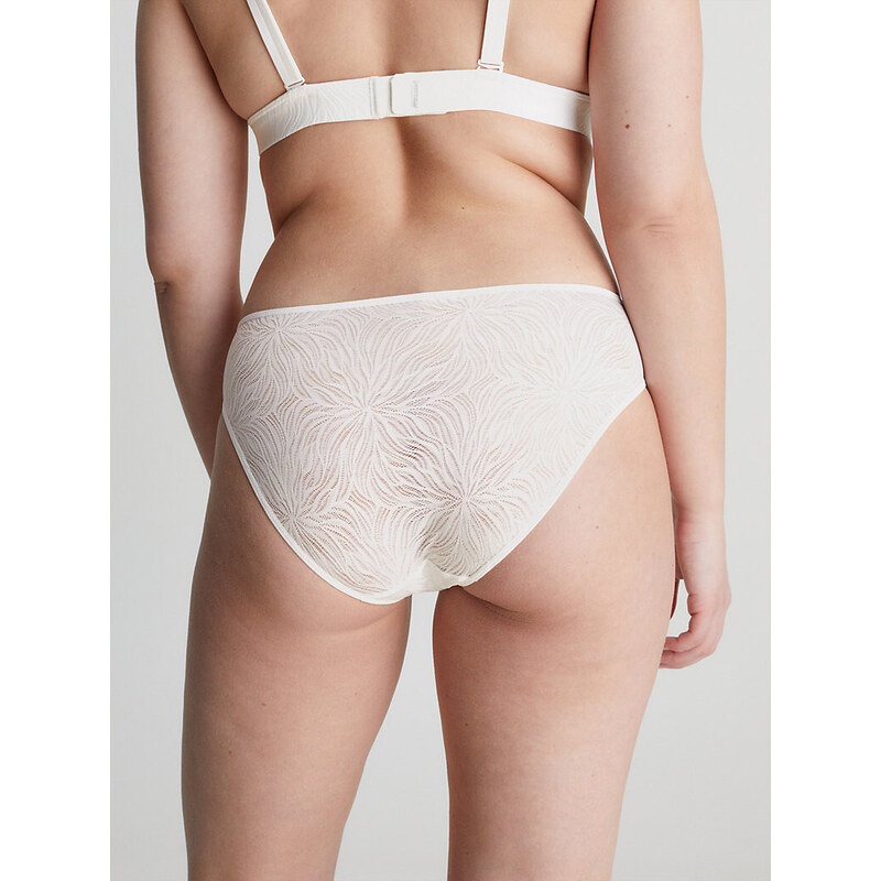 Dámské kalhotky Bikini Briefs Sheer Marquisette 000QF6879E100 bílá - Calvin Klein