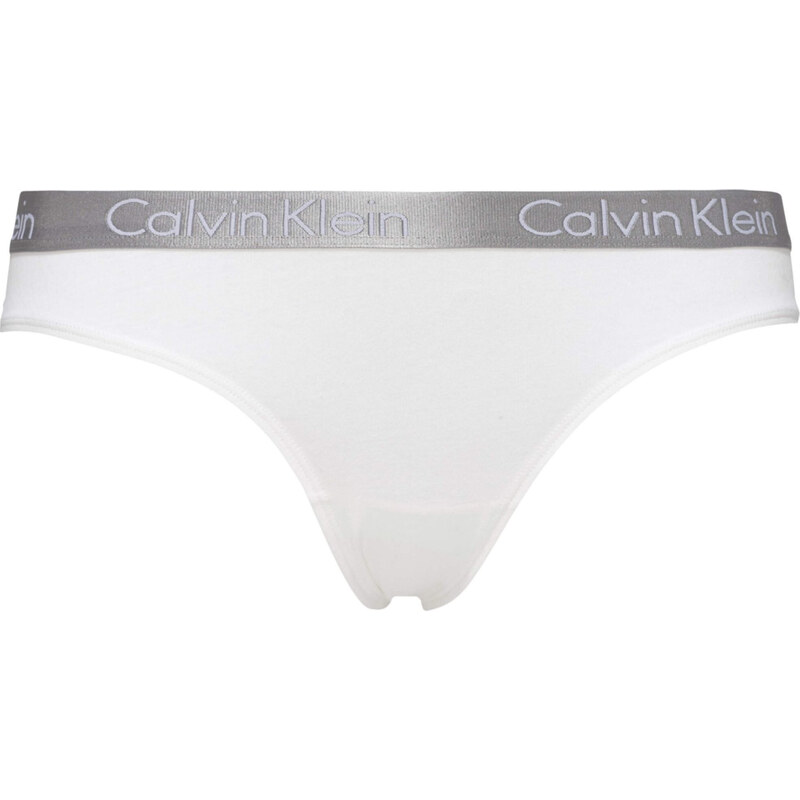 Dámská tanga Thong Radiant Cotton 000QD3539E100 bílá - Calvin Klein