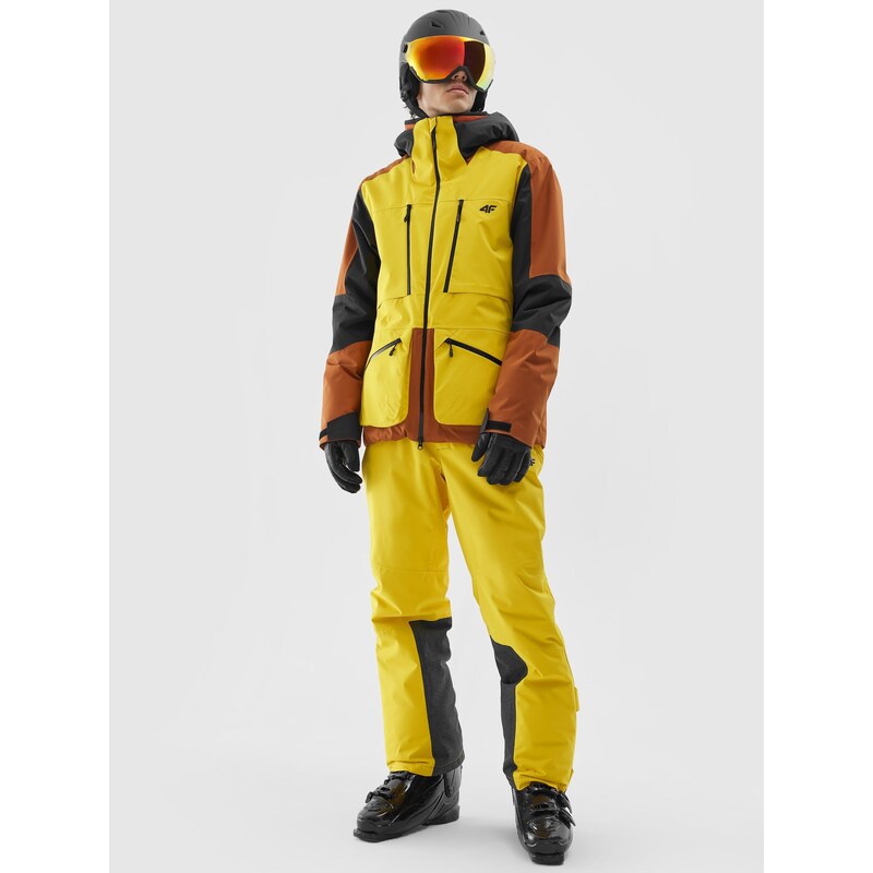 4F Pánská lyžařská bunda 4FPro membrána Dermizax 20000 - žlutá