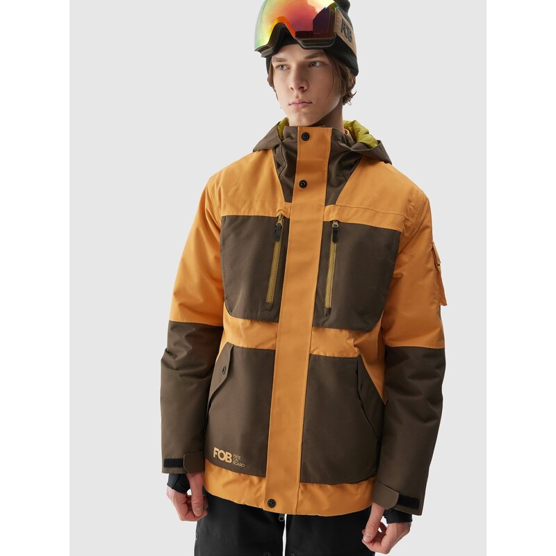 4F Pánská snowboardová bunda membrána 15000 - oranžová