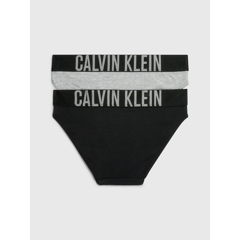 Dívčí kalhotky 2 Pack Girls Bikini Briefs Intense Power G80G800153029 šedá/černá- Calvin Klein