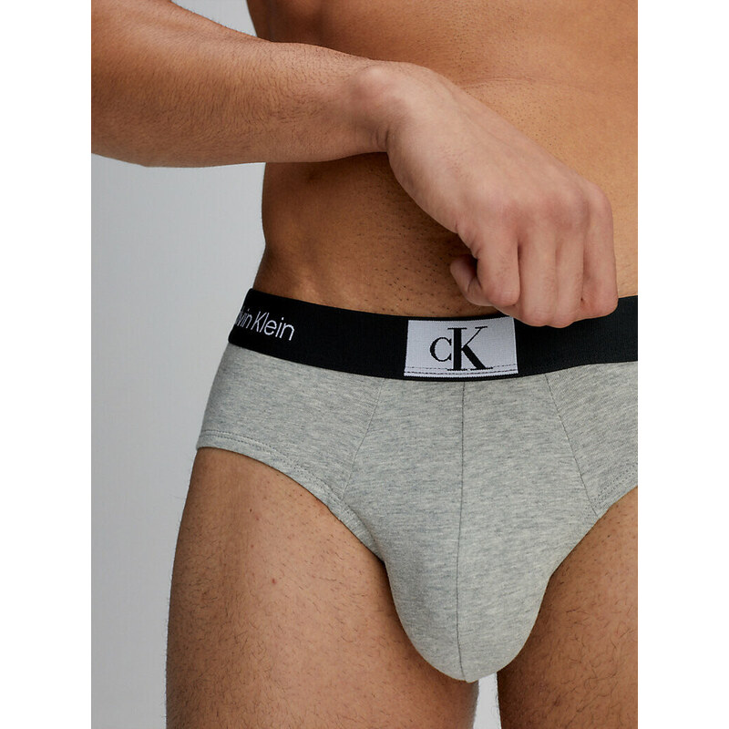 Pánské slipy Briefs CK96 000NB3402AP7A šedá - Calvin Klein