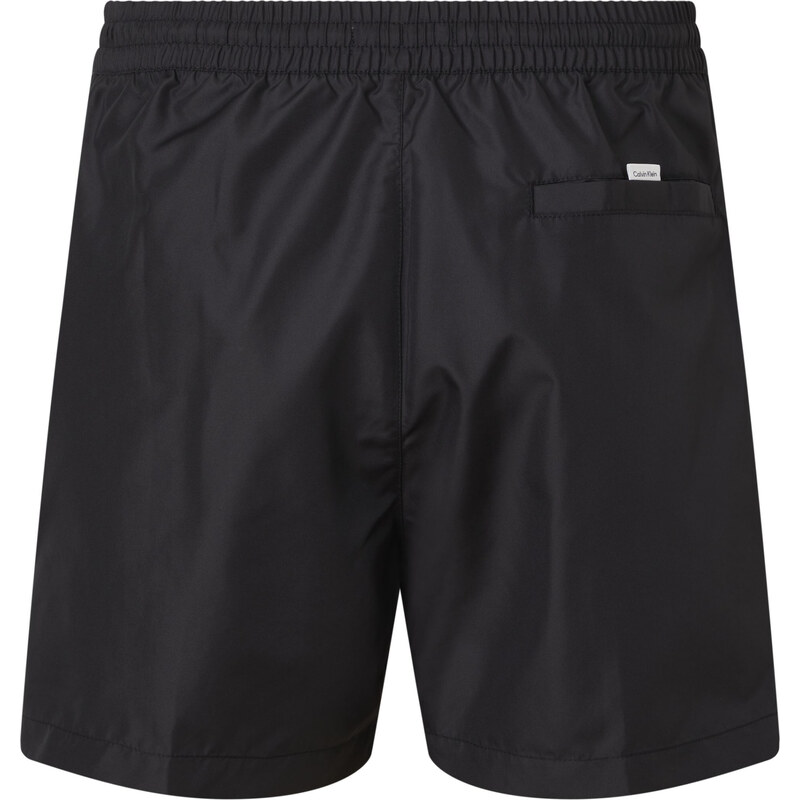 Pánské plavky Medium Drawstring Swim Shorts Logo Tape KM0KM00741BEH černá - Calvin Klein