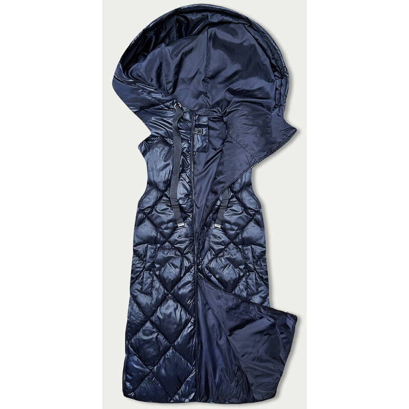 W COLLECTION Dámská prošívaná tmavě modrá bunda bez rukávů (YP-22069-2 84912186