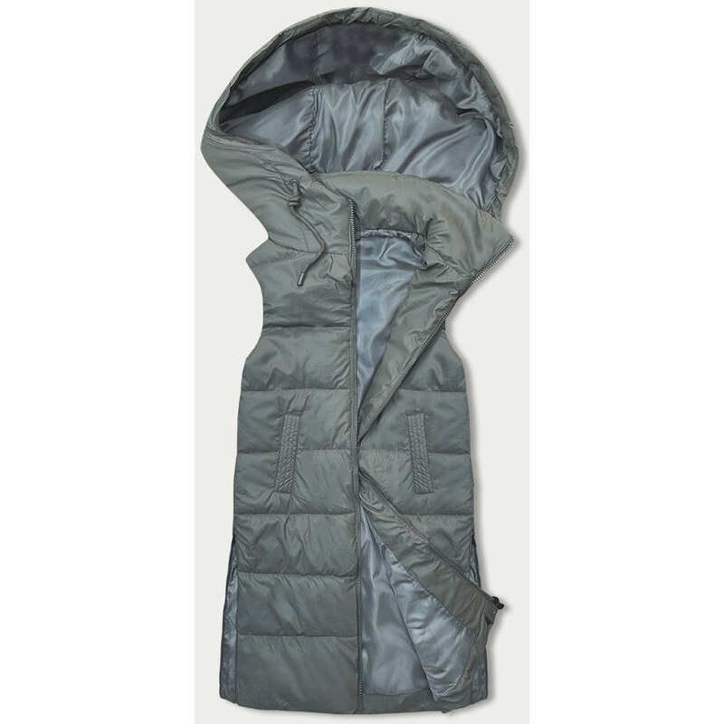 SWEST Dámská khaki bunda bez rukávů s kapucí (B8212-11) 84912435