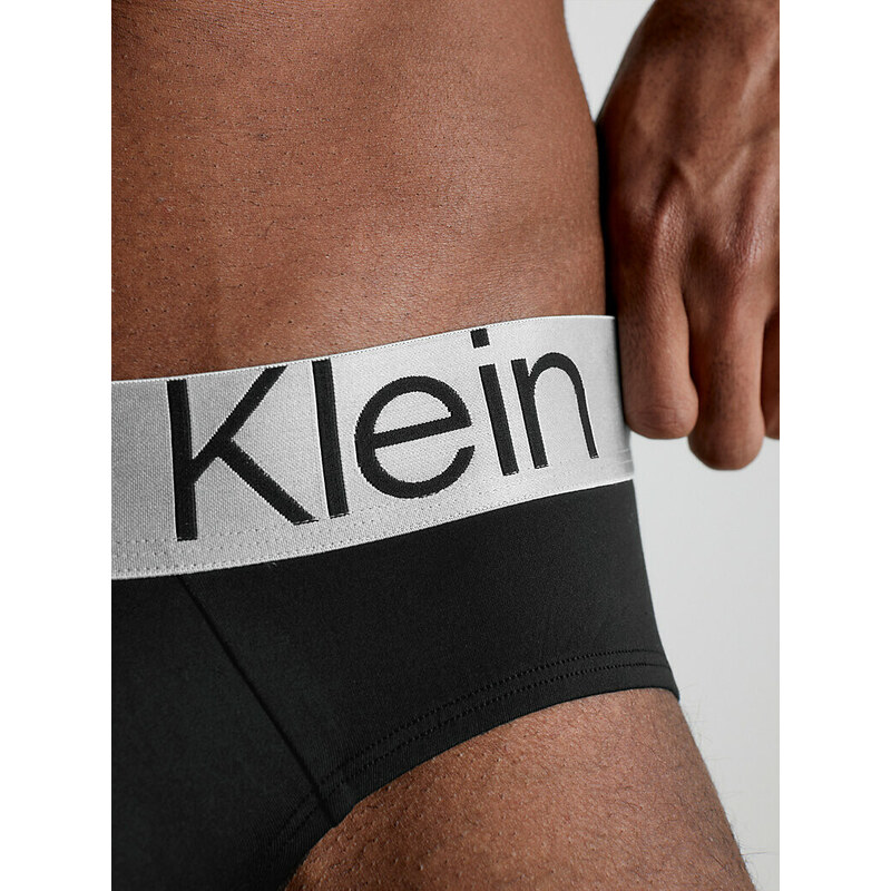 Pánské slipy 3 Pack Briefs Steel Micro 000NB3073A7V1 černá - Calvin Klein