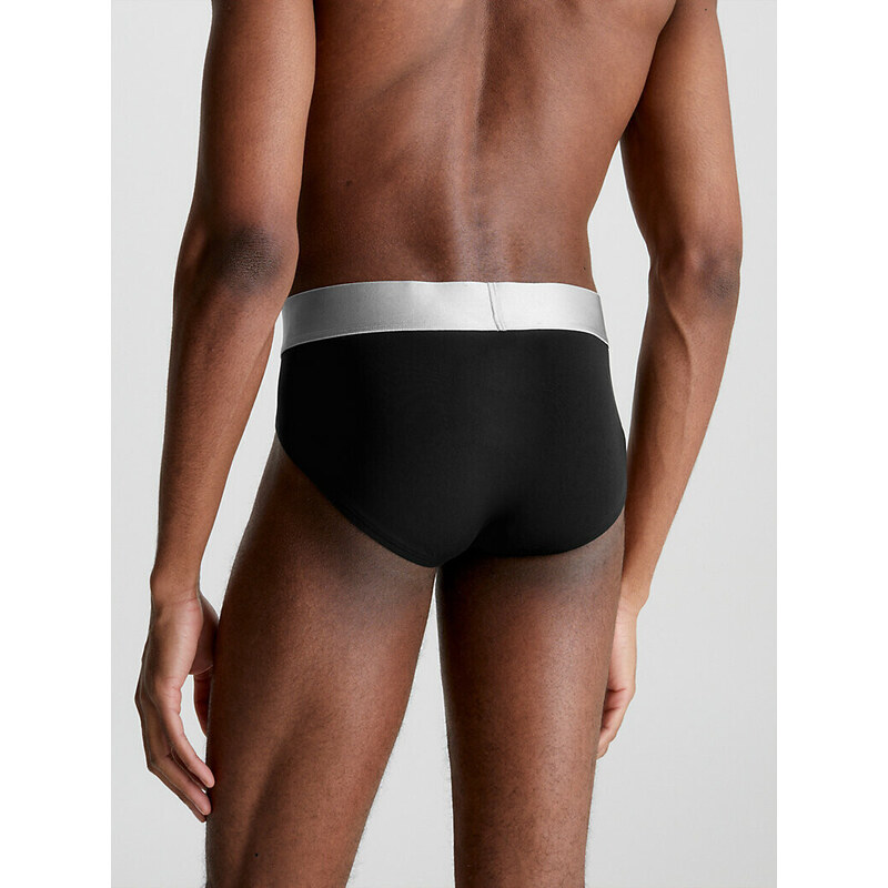 Pánské slipy 3 Pack Briefs Steel Micro 000NB3073A7V1 černá - Calvin Klein