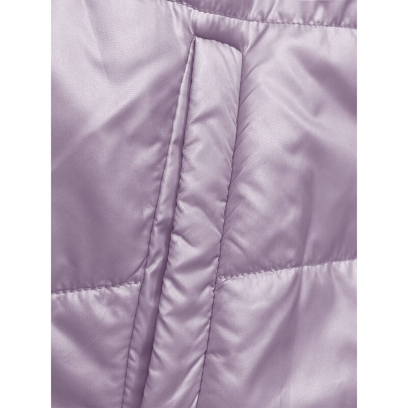 S'WEST Krátká dámská bunda ve vřesové barvě s kapucí (B8187-51)