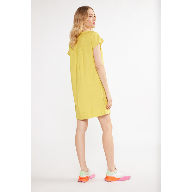 Monnari Mini šaty Dámské šaty se vzorem Multi Yellow