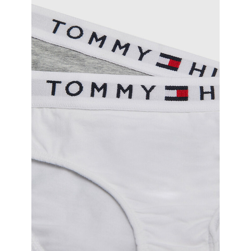 Dívčí kalhotky 2-PACK TH ORIGINAL LOGO WAISTBAND BRIEFS UG0UG003820UD šedá/bílá - Tommy Hilfiger