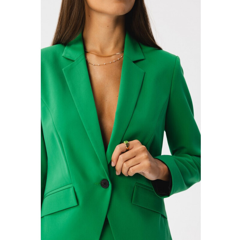 Sako na s jedním knoflíkem zelené model 18882597 - STYLOVE