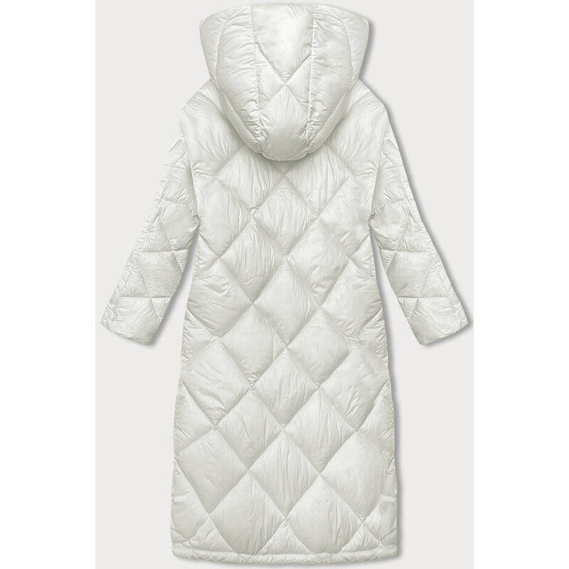 Z-DESIGN Prošívaná dámská zimní bunda v barvě ecru (H-896-11)