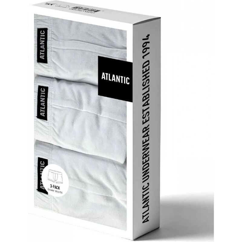 Pánské boxerky 007 white 3 pack - Atlantic