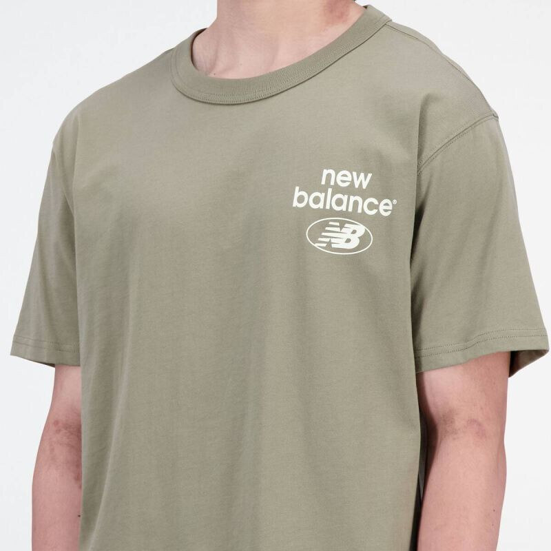 New Balance Essentials Reimagined Cott CGN M MT31518CGN pánské tričko