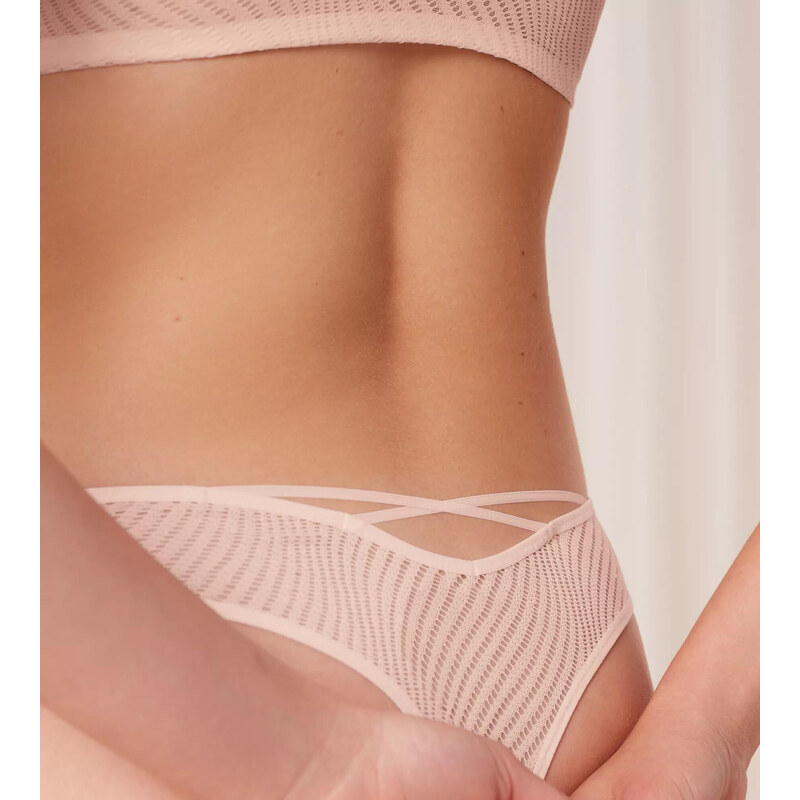 Dámská tanga Harmony Spotlight High Leg Brazilian - FIG PINK - růžové 00VV - TRIUMPH