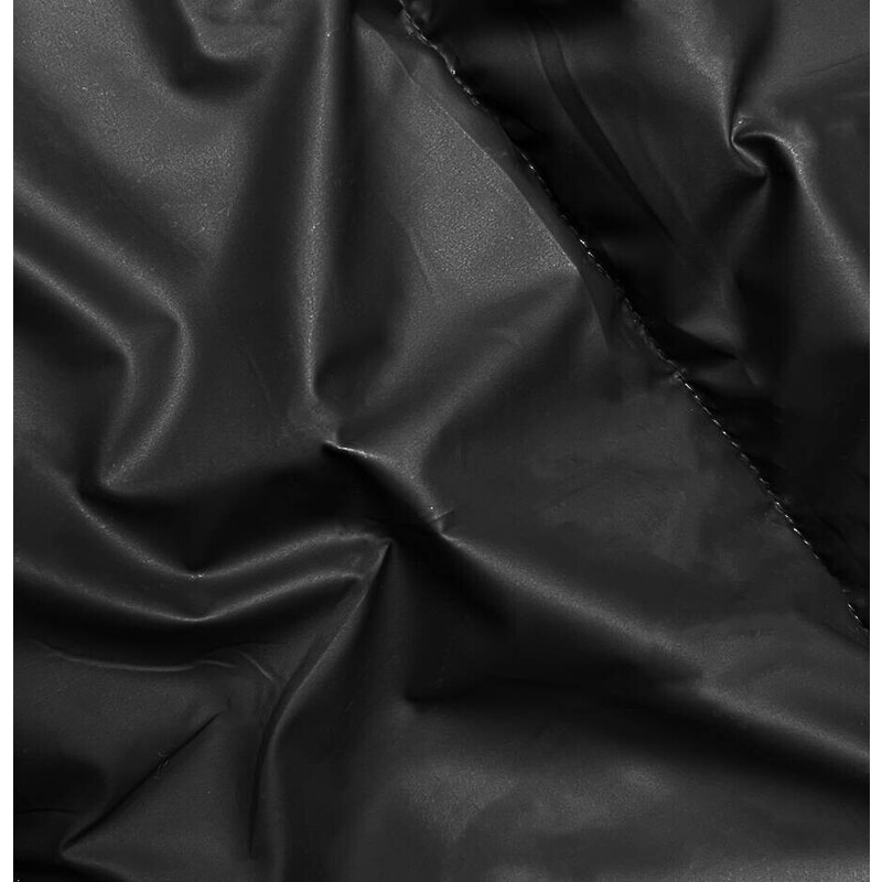 S'WEST Černá dámská zimní bunda s látkovou kapucí (B8213-1)