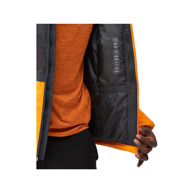 Pánská zimní bunda Highton Stretch III RMP344-XUP šedá/oranžová - Regatta