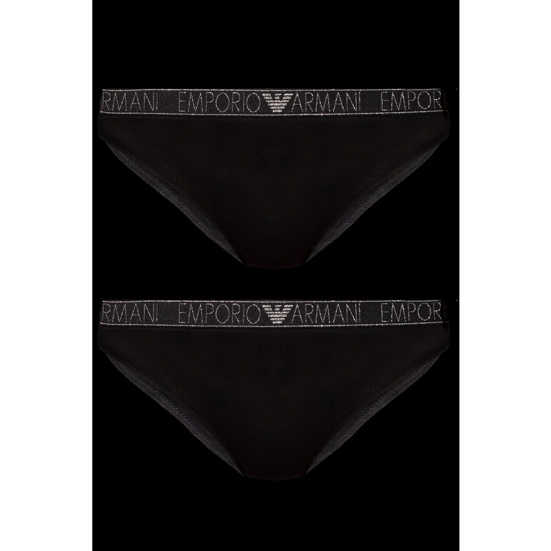 Dámské kalhotky 2PACK 163334 3F223 00020 černé - Emporio Armani 87022090