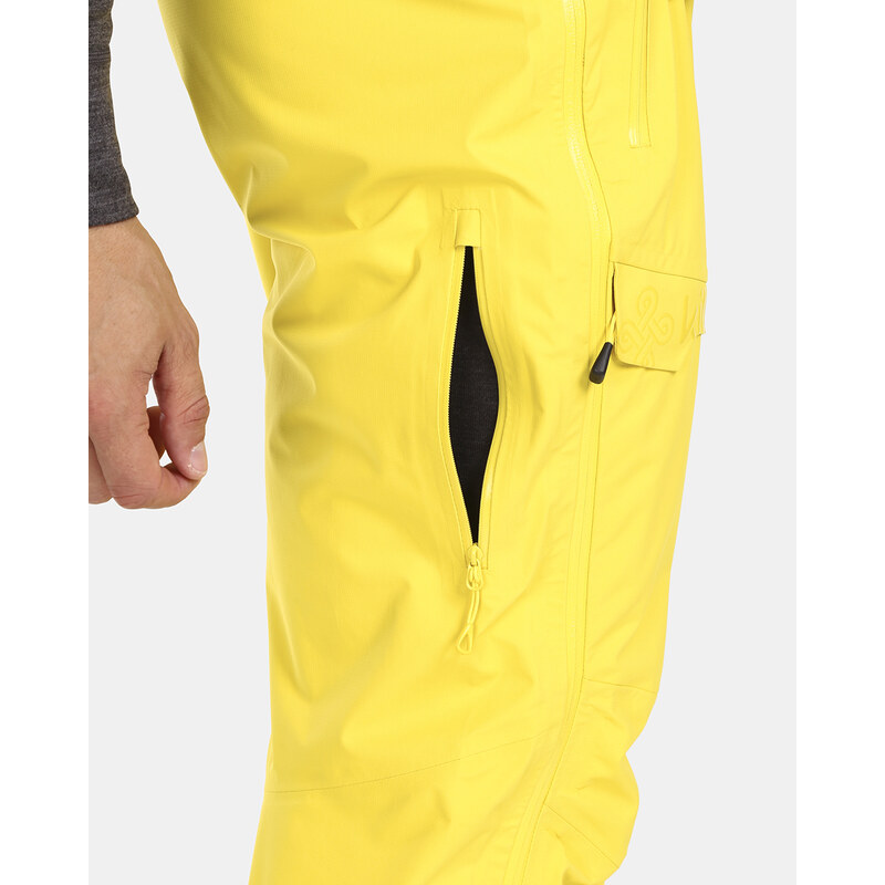 Pánské nepromokavé lyžařské kalhoty Kilpi LAZZARO-M žlutá