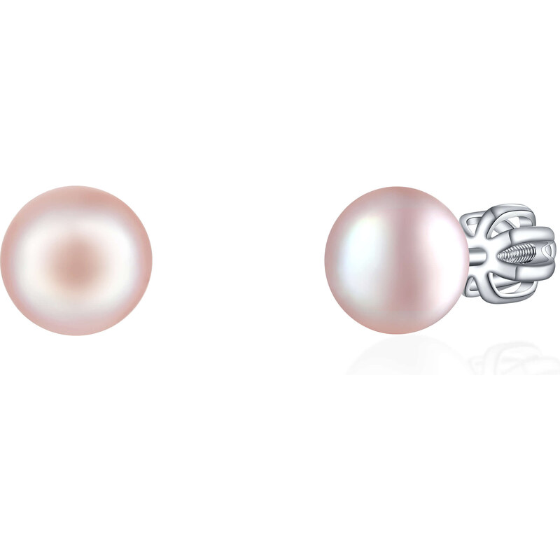 Olivie Stříbrné 7mm náušnice PERLY PINK 7985