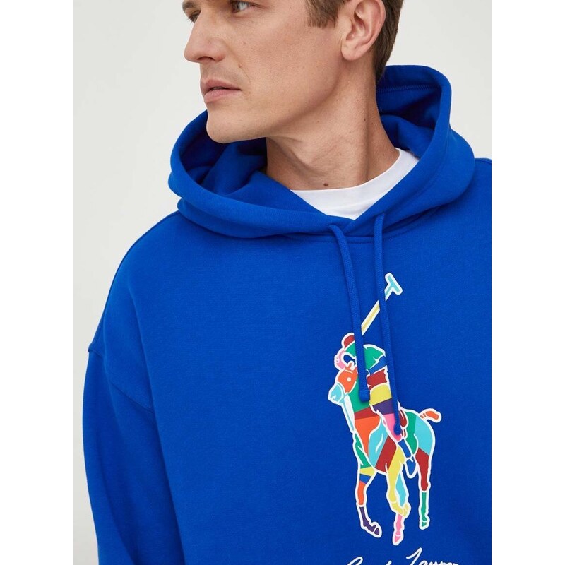 Mikina Polo Ralph Lauren pánská, s kapucí, s potiskem