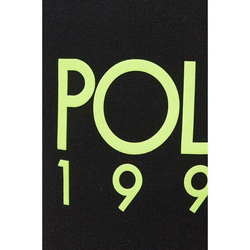 Tepláky Polo Ralph Lauren černá barva, s potiskem