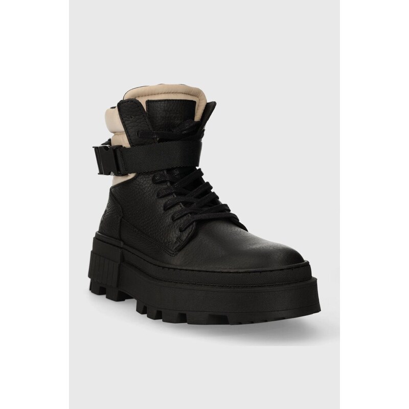 Boty Tommy Hilfiger TH ELEVATED CHUNKY LTH BKLE BOOT pánské, černá barva, FM0FM04909