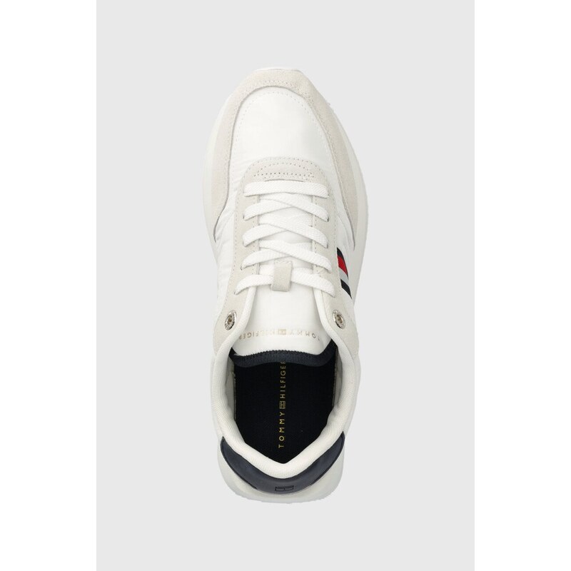 Sneakers boty Tommy Hilfiger ESSENTIAL RUNNER GLOBAL STRIPES bílá barva, FW0FW07831