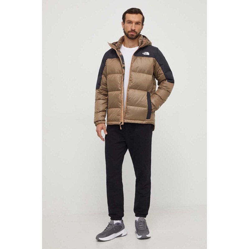 Péřová sportovní bunda The North Face Diablo hnědá barva