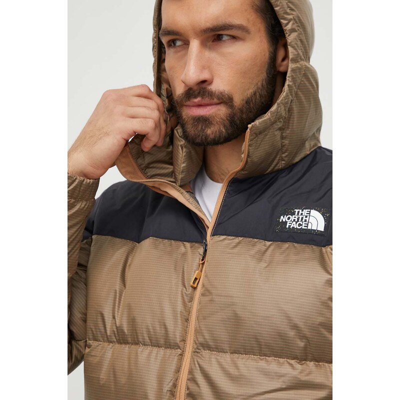 Péřová sportovní bunda The North Face Diablo hnědá barva