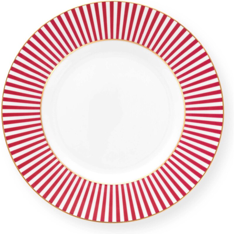 Pip Studio talíř Royal Stripes tmavě růžový, 12 cm