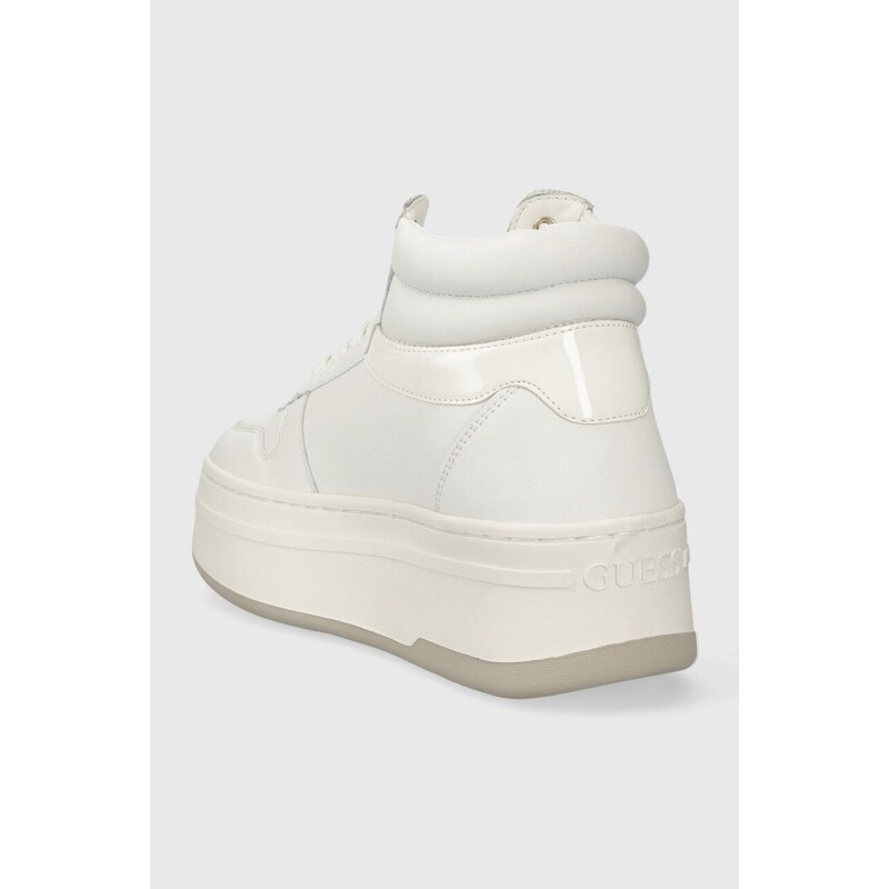 Sneakers boty Guess LINZY bílá barva, FL8LIZ LEA12