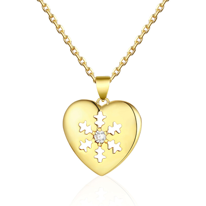 Olivie Stříbrný náhrdelník SRDÍČKO GOLD 7995