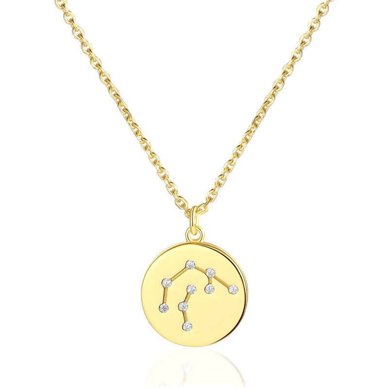 Olivie Stříbrný náhrdelník VODNÁŘ GOLD 8023