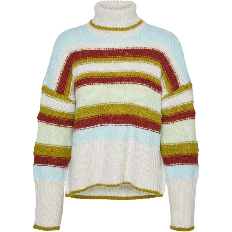 Vero Moda Petite Svetr WYNONA béžová / světlemodrá / hořčicová / tmavě 102616250
