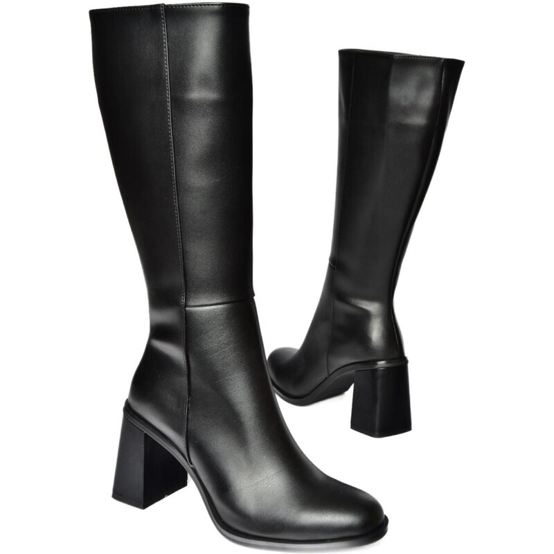 Fox Shoes R518101409 Black Women's Thick Heeled Boots
