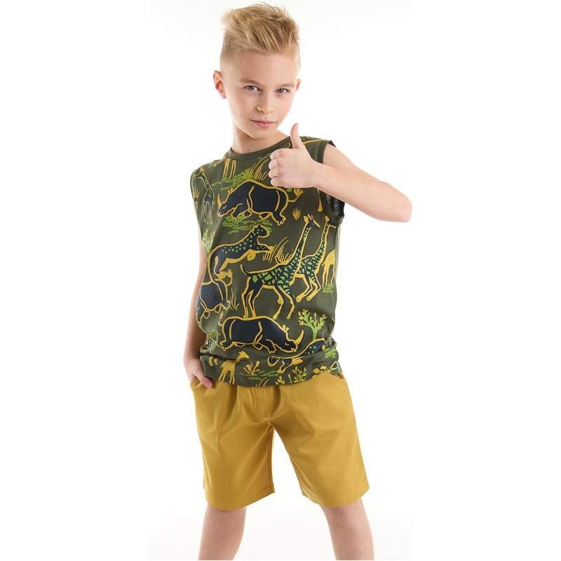 mshb&g Safari Boy T-shirt Gabardine Shorts Set