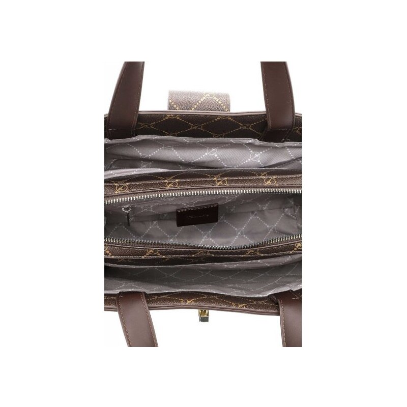 Elegantní kabelka do ruky s jemným vzorem Tamaris 32473,200 hnědá