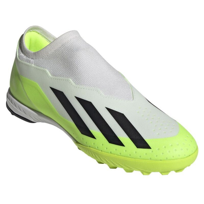 Pánské kopačky turfy Adidas X Crazyfast.3 LL TF bílo-zelené velikost 45 1/3